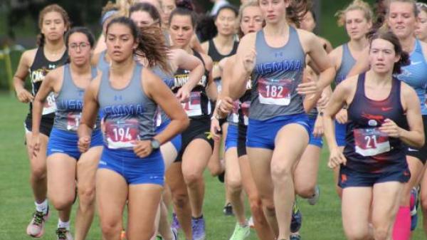 Women's cross-country competing.