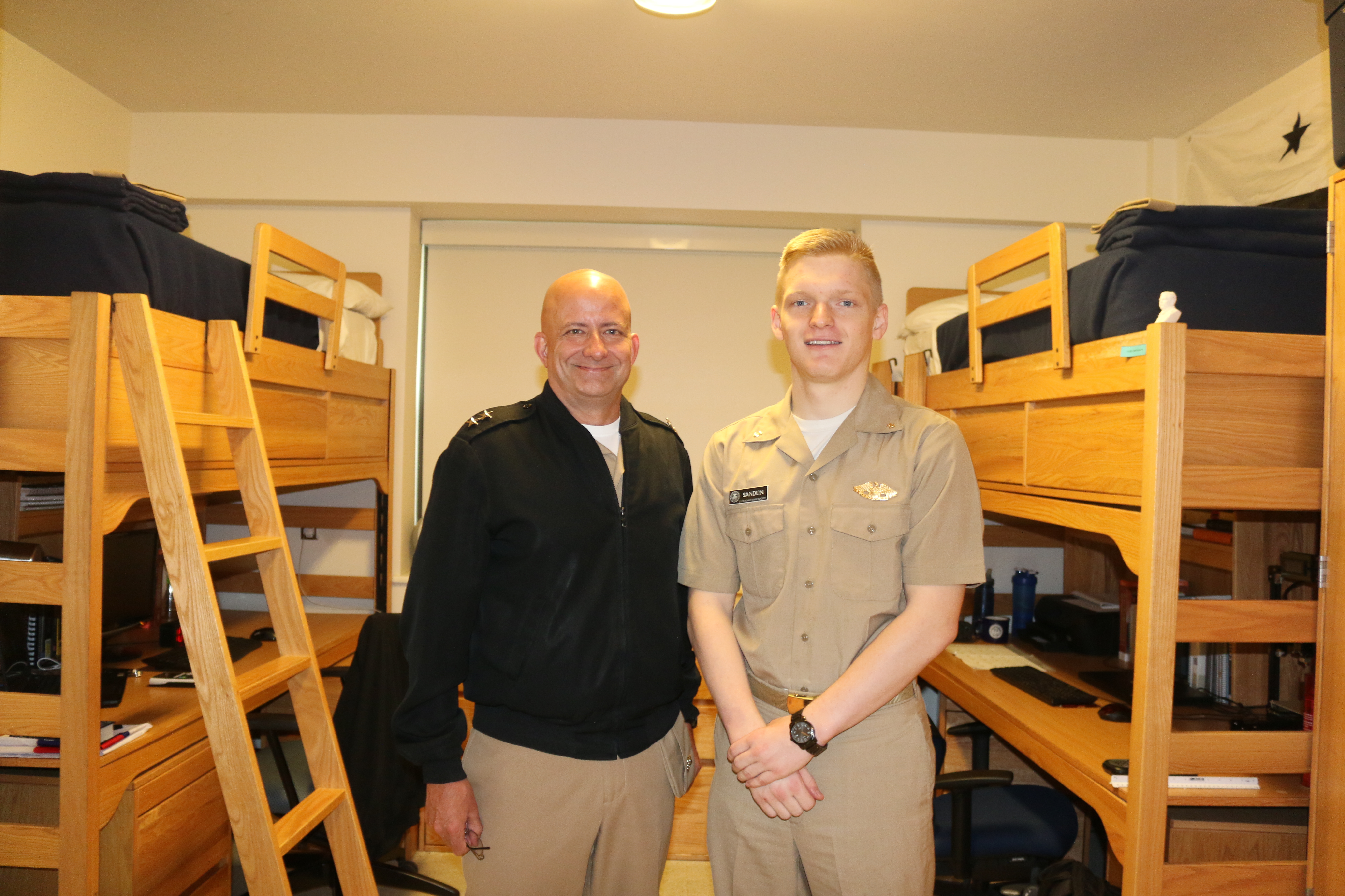 RADM Sharp takes time to meet with midshipmen