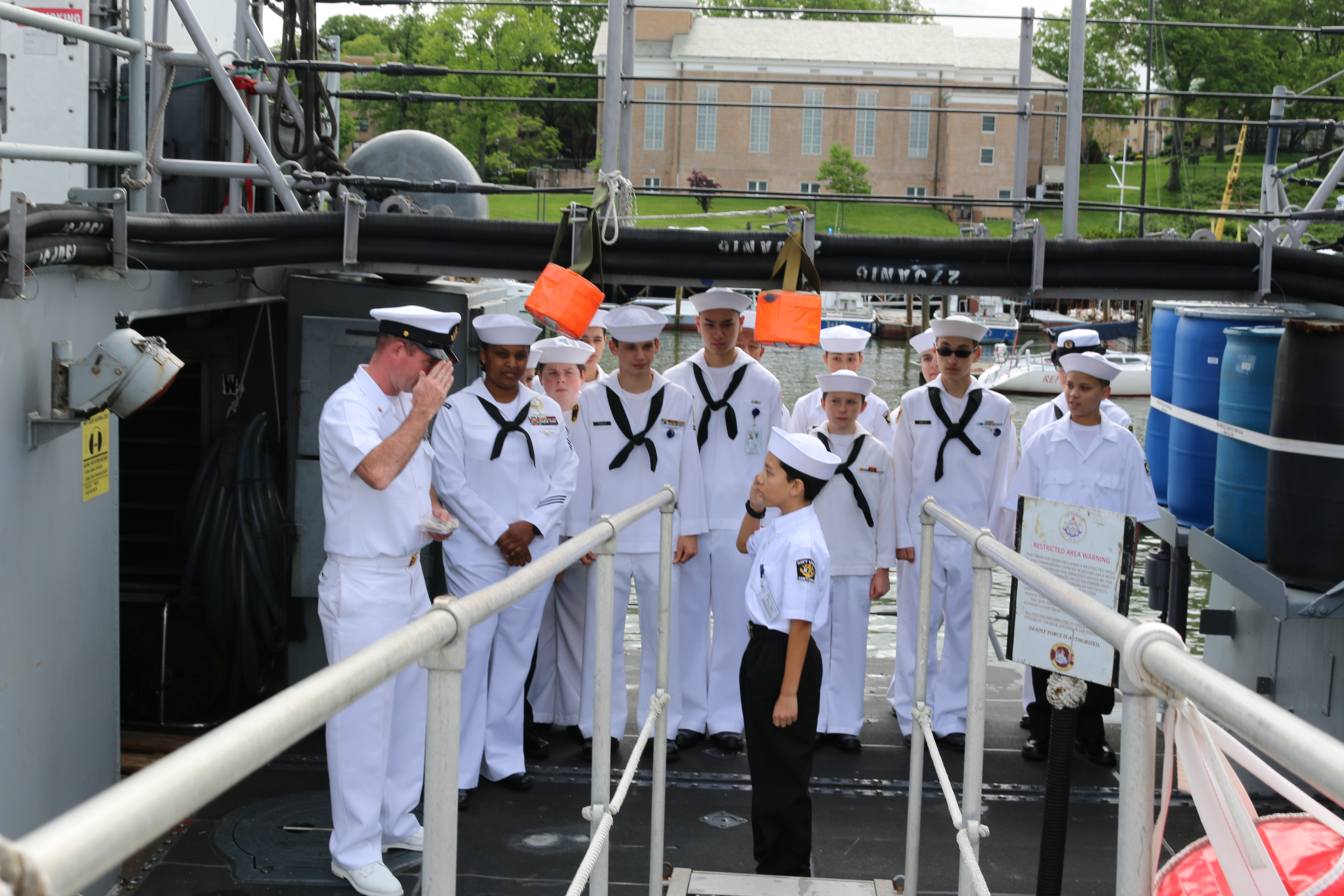 US Naval Sea Cadets (CPL Kyle Carpenter Division) request permission to come aboard