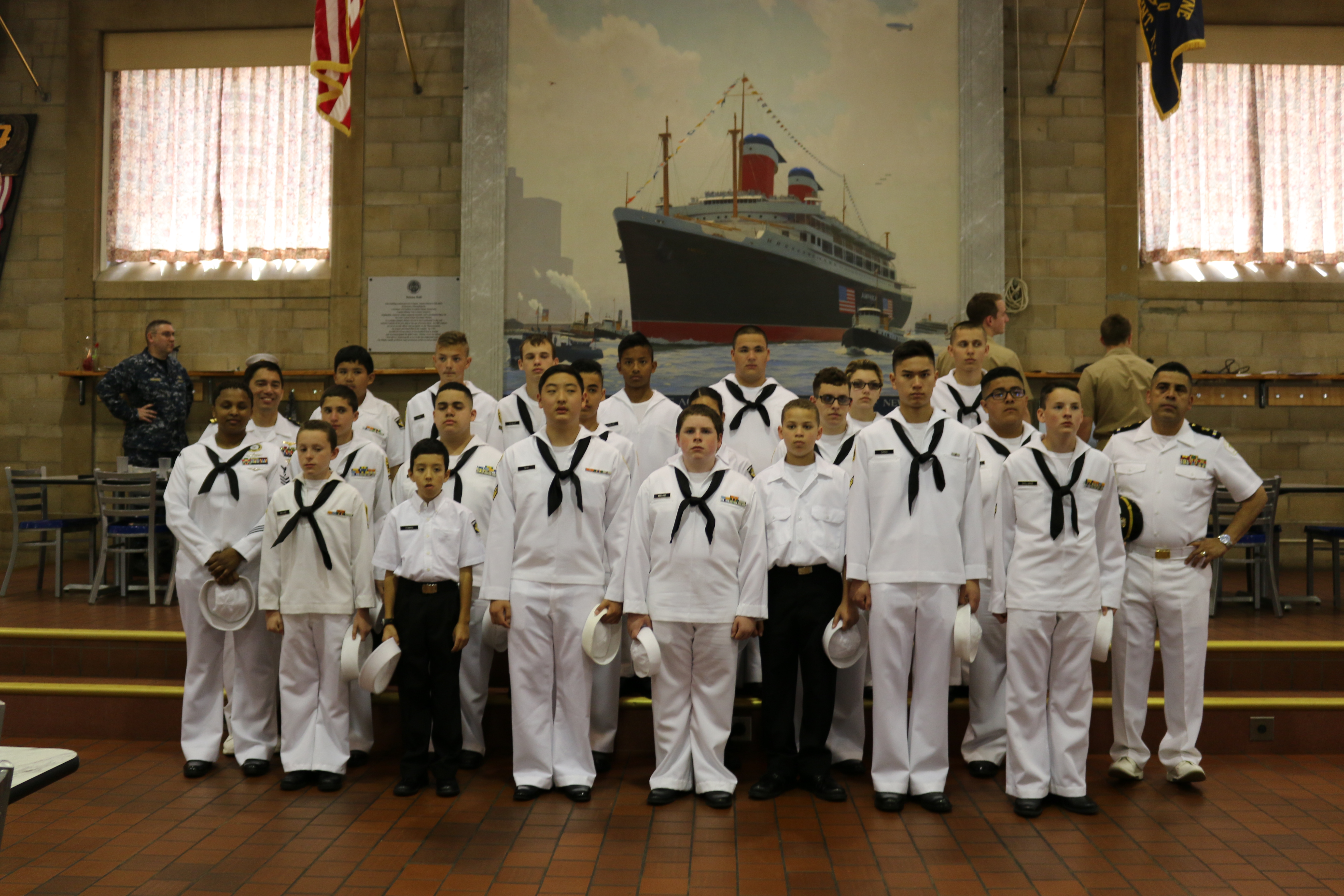 US Naval Sea Cadets (CPL Kyle Carpenter Division) gt a warm welcome from the Regiment of Midshipmen
