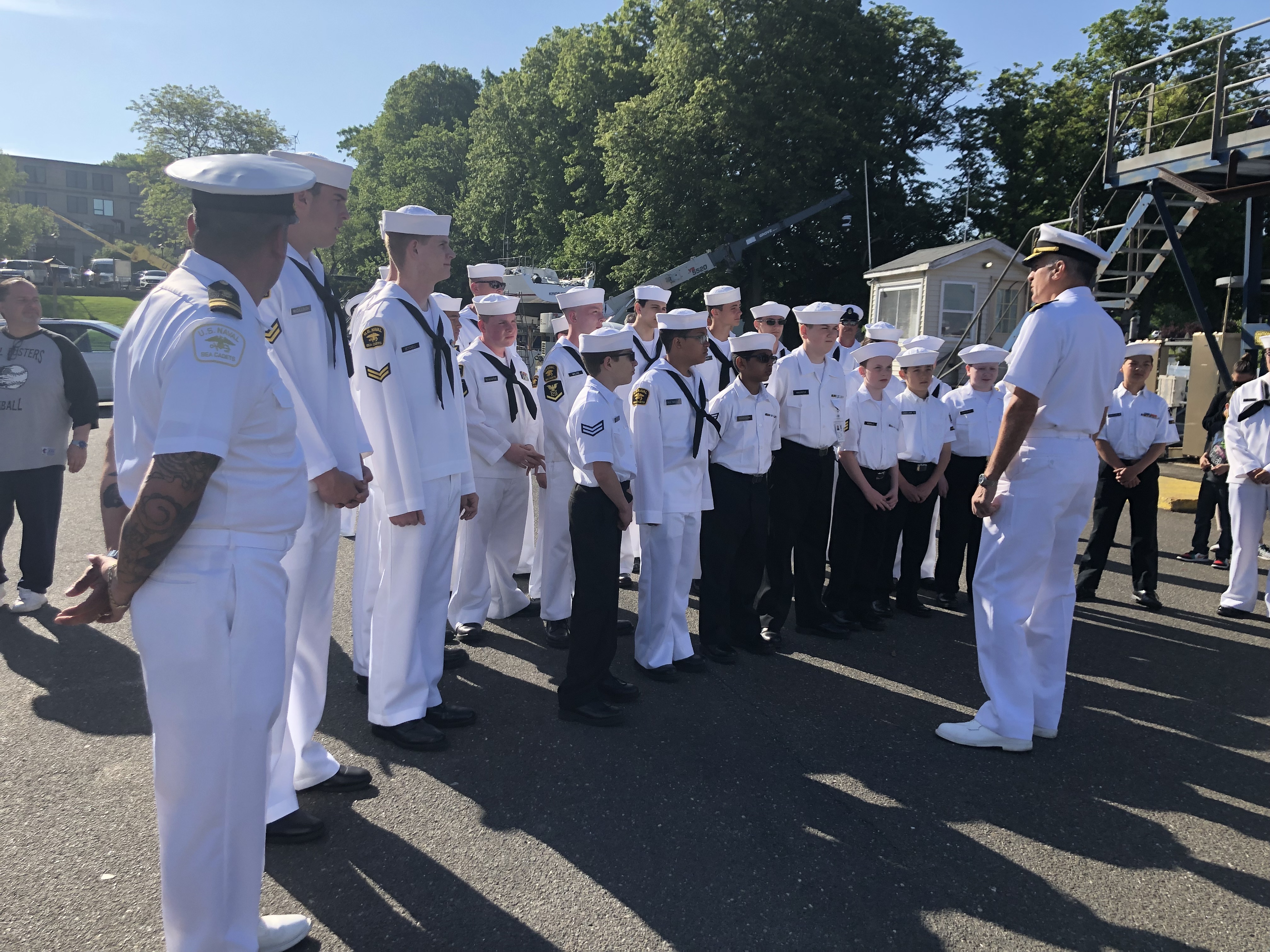 The NYPD Explorers learn about Navy careers