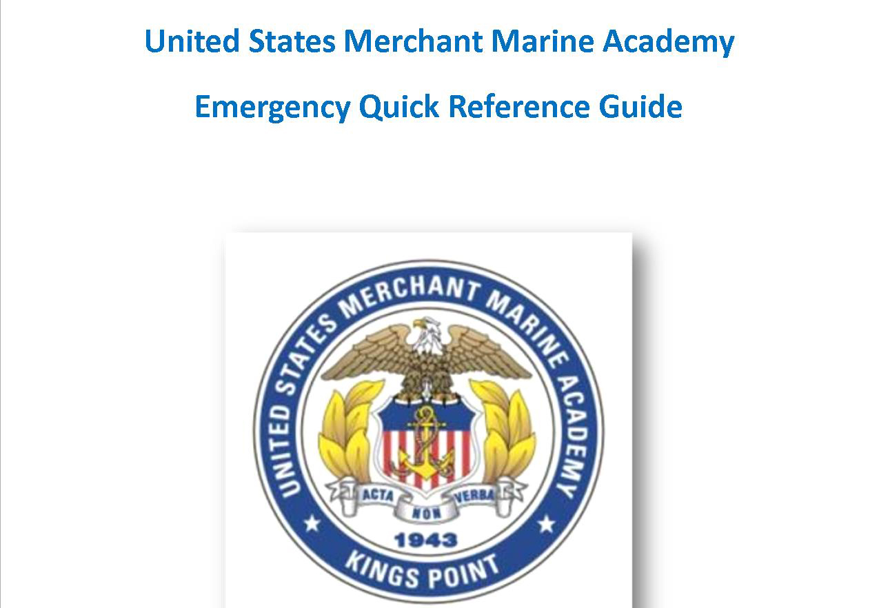 USMMA Emergency Reference Guide Cover