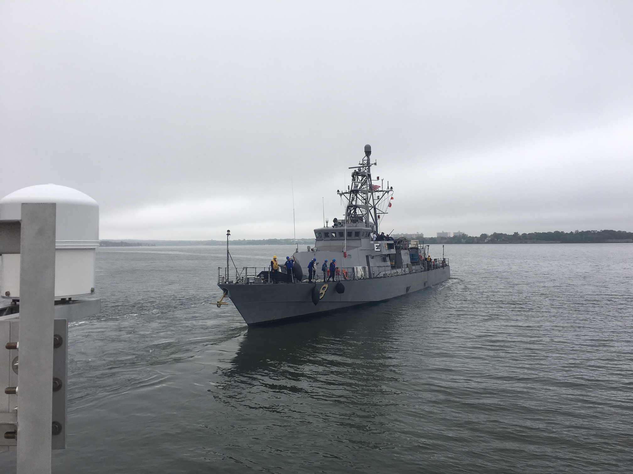 USS Zephyr departs Mallory Pier