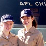 Midshipmen Saxon and Koval aboard the APL China