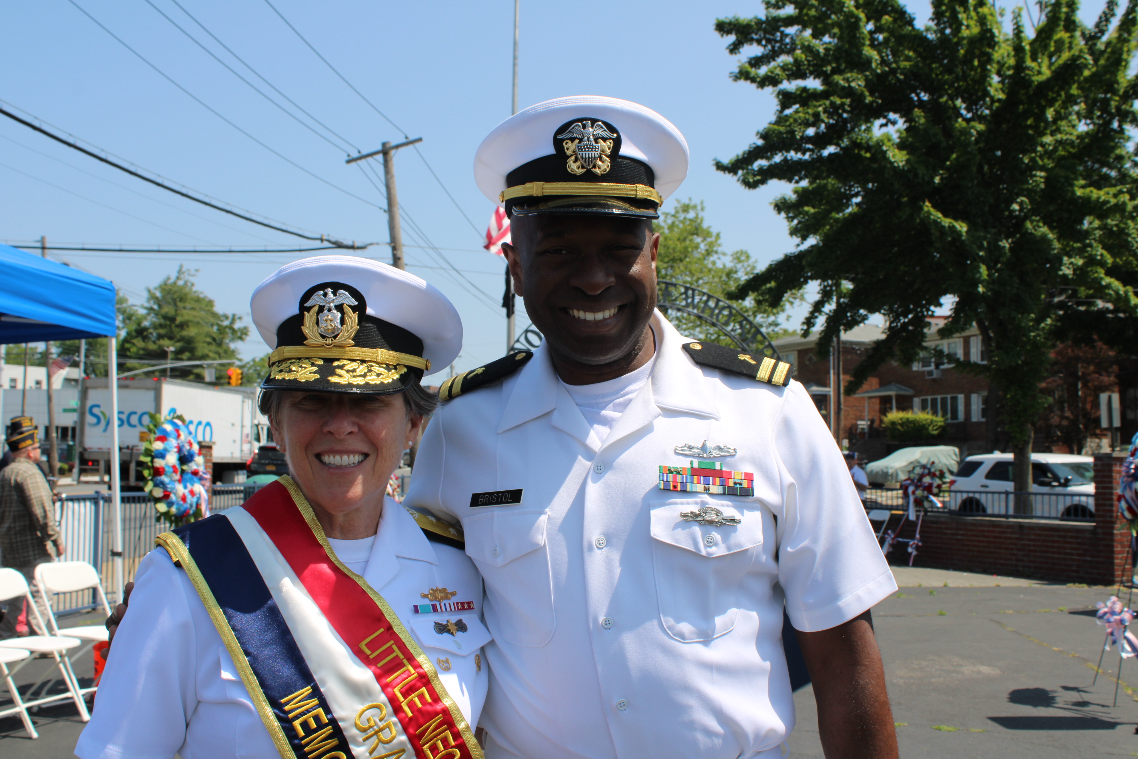 VADM Nunan with US Navy Chaplain Fr. Mark Bristol 