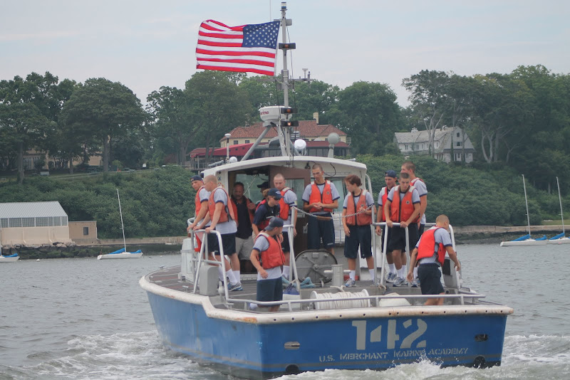Students riding the T/V 142.