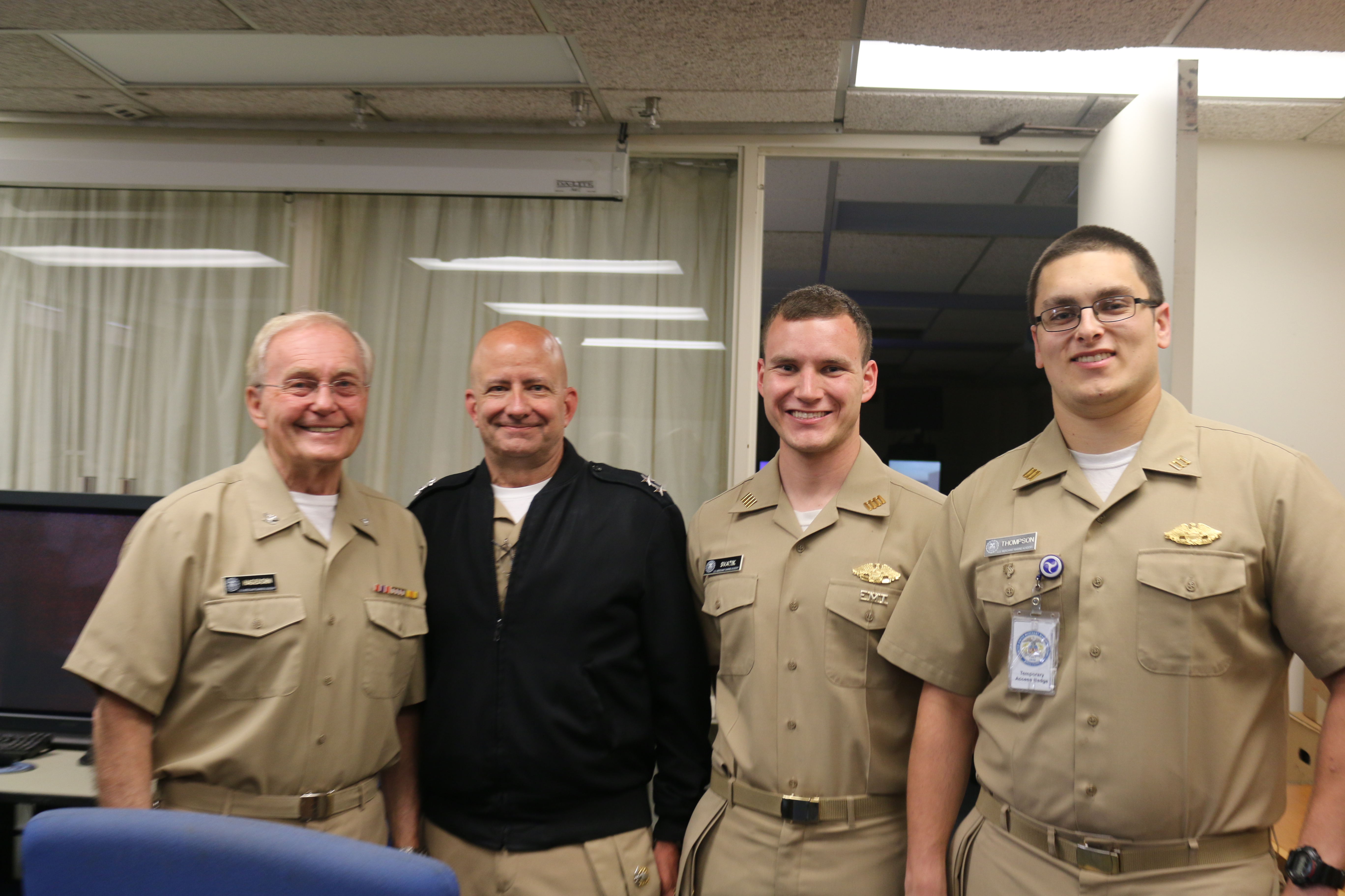 CAPT Hagedorn, RADM Sharp USN, Midshipmen 