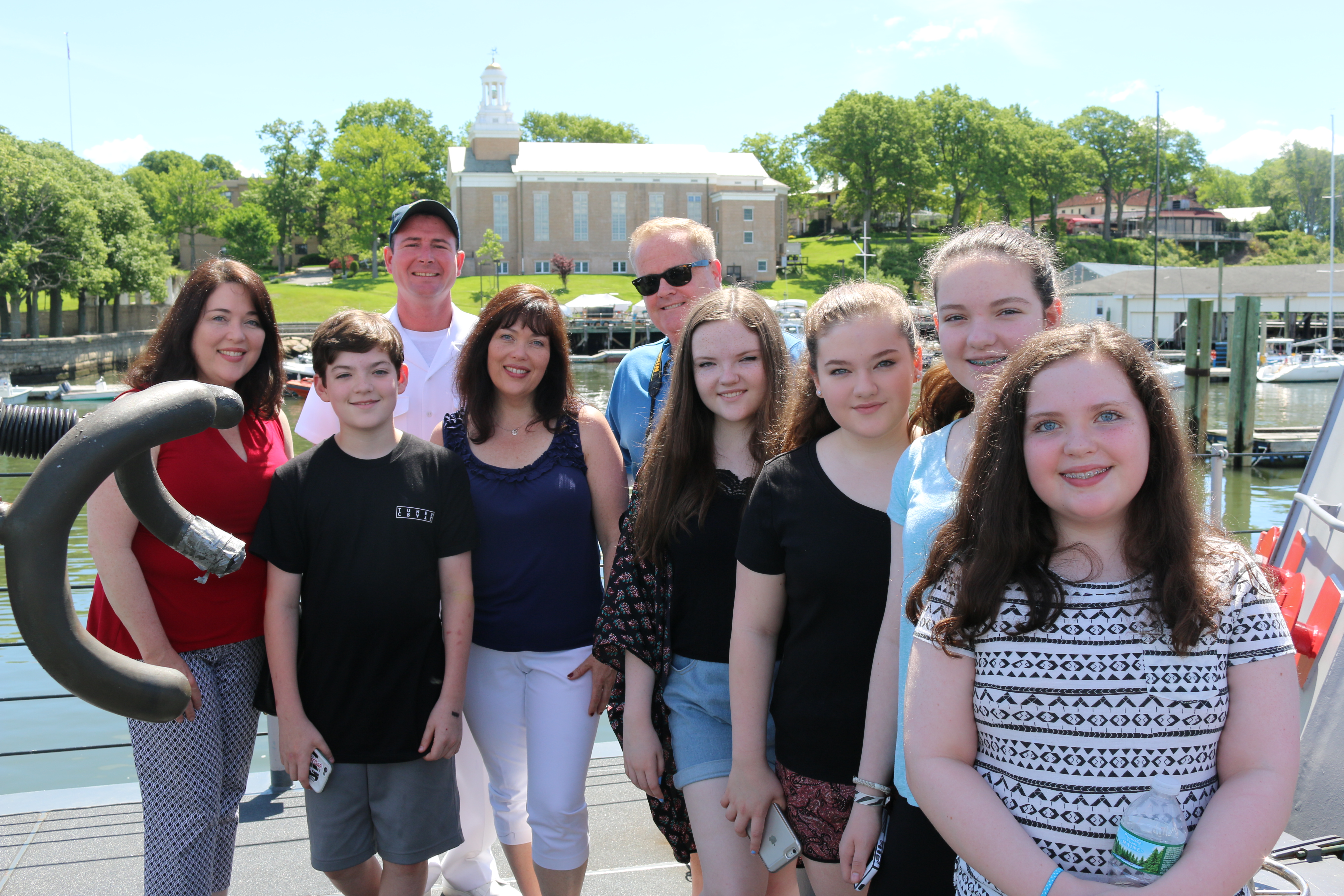 The Barry family aboard the USS Zephyr