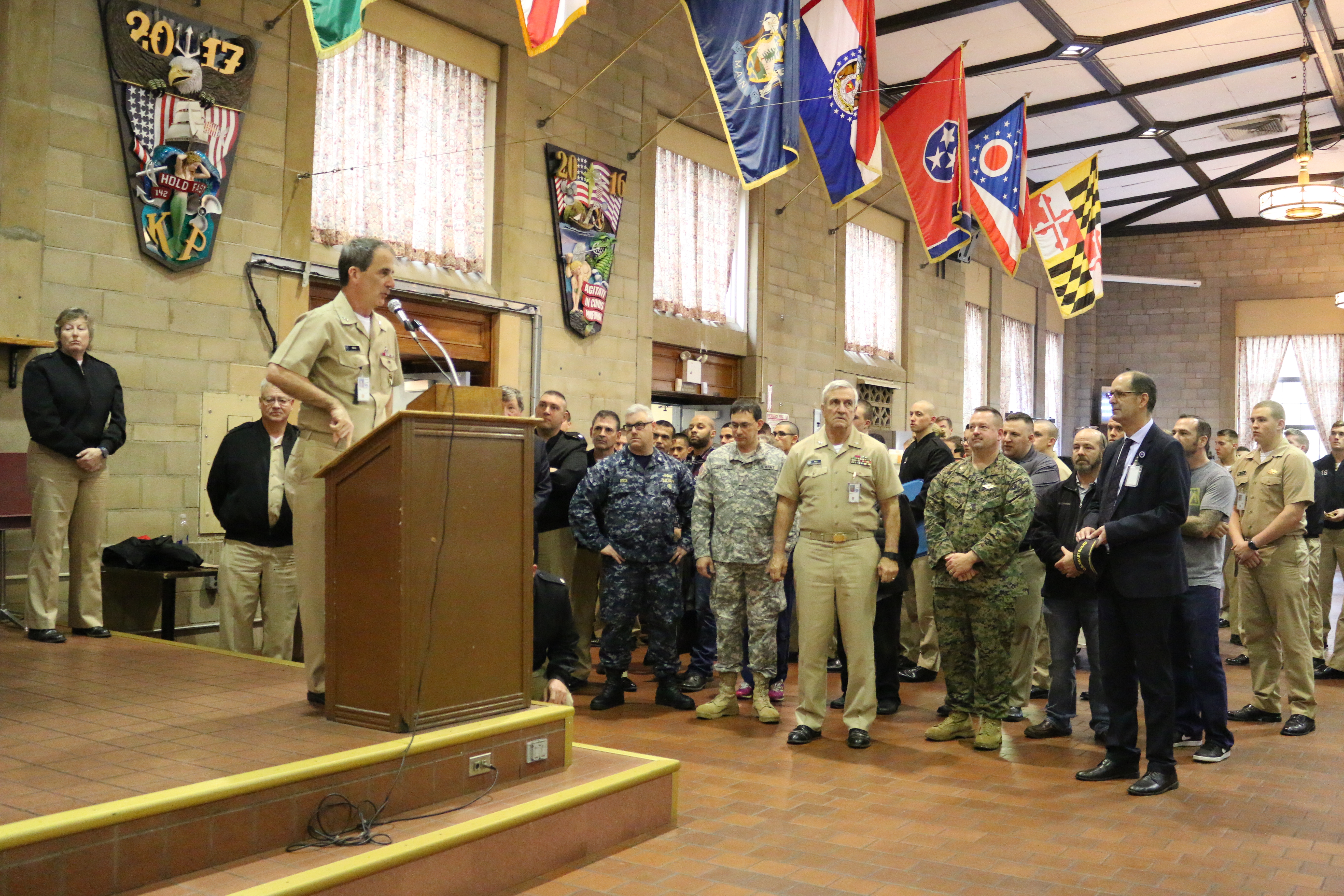 RADM Helis welcomes midshipmen, faculty, staff and alumni