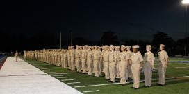253 plebes on Tomb Field for USNR Oath 