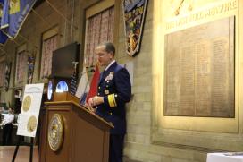 RADM John Mauger, USCG, Delivers Keynote Address at Battle Standard Dinner