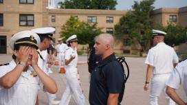 Midshipmen trainers and new candidate in Barney Square