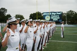 Class od 2028 takes USN Oath