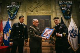 Lieutenant General Sklenka received Battle Standard from Class of 2026