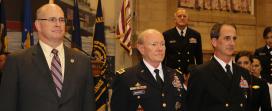 Left to Right: Paul Jaenichen, Maritime Administrator, GEN Dempsey, RADM James Helis