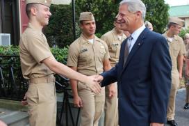 Rep. Israel Meets with USMMA Midshipmen Before Homeless Veteran Summit