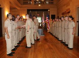 USMMA class of 2019 plebe candidates Honor oath ceremony