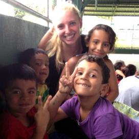 MIDN Nina Demet with her new friends in Costa Rica