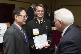 MIDN Murray with Dr. Guan and Gerhardt Muller