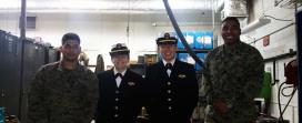 Plebes Glascoak and Grabiak deliver Toys for Tots