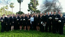 Midshipmen with LT Boyle at WOW