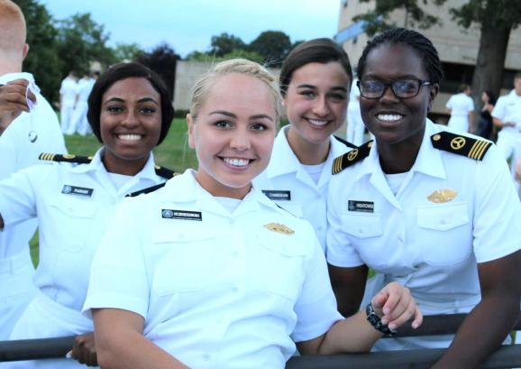 Female Midshipmen at Ring Dipping